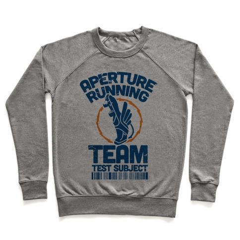Virgin Teez  Pullover Crewneck Sweatshirt / x-small / Heathered Gray APERTURE RUNNING TEAM CREWNECK SWEATSHIRT