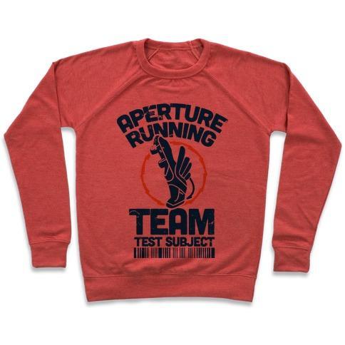 Virgin Teez  Pullover Crewneck Sweatshirt / x-small / Heathered Red APERTURE RUNNING TEAM CREWNECK SWEATSHIRT
