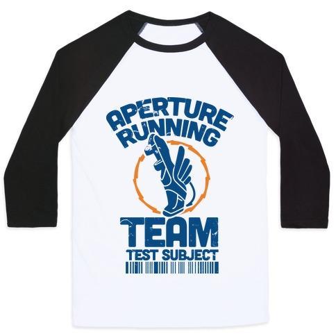 Virgin Teez  Baseball Tee Unisex Classic Baseball Tee / x-small / White/Black APERTURE RUNNING TEAM UNISEX CLASSIC BASEBALL TEE