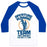 Virgin Teez  Baseball Tee Unisex Classic Baseball Tee / x-small / White/Blue APERTURE RUNNING TEAM UNISEX CLASSIC BASEBALL TEE
