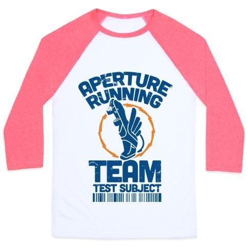 Virgin Teez  Baseball Tee Unisex Classic Baseball Tee / x-small / White/Neon Pink APERTURE RUNNING TEAM UNISEX CLASSIC BASEBALL TEE