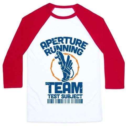 Virgin Teez  Baseball Tee Unisex Classic Baseball Tee / x-small / White/Red APERTURE RUNNING TEAM UNISEX CLASSIC BASEBALL TEE