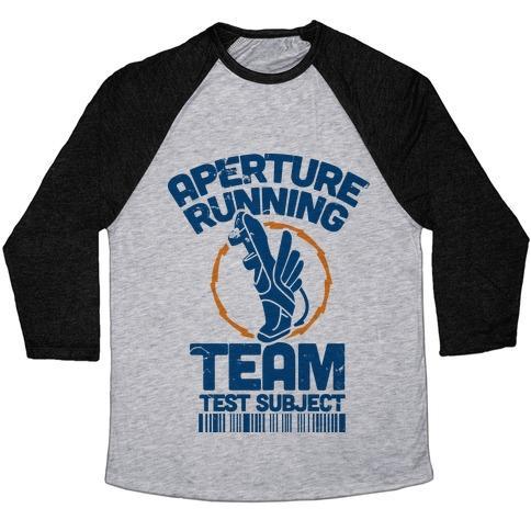 Virgin Teez  Baseball Tee Unisex Tri-Blend Baseball Tee / small / Athletic Gray / Black APERTURE RUNNING TEAM UNISEX TRI-BLEND BASEBALL TEE