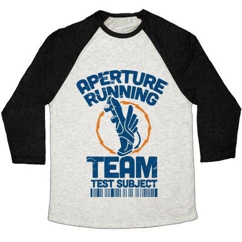 Virgin Teez  Baseball Tee Unisex Tri-Blend Baseball Tee / small / Oatmeal / Black APERTURE RUNNING TEAM UNISEX TRI-BLEND BASEBALL TEE