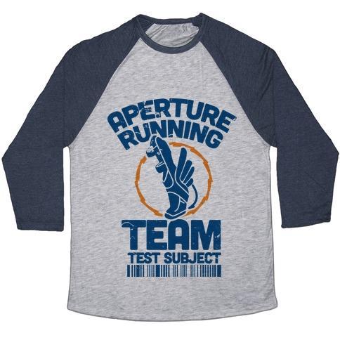 Virgin Teez  Baseball Tee Unisex Tri-Blend Baseball Tee / small / Athletic Gray / Navy APERTURE RUNNING TEAM UNISEX TRI-BLEND BASEBALL TEE