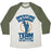 Virgin Teez  Baseball Tee Unisex Tri-Blend Baseball Tee / small / Oatmeal / Moss APERTURE RUNNING TEAM UNISEX TRI-BLEND BASEBALL TEE