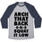 Virgin Teez  Baseball Tee Unisex Tri-Blend Baseball Tee / small / Athletic Gray / Navy ARCH YOUR BACK & SQUAT IT LOW UNISEX TRI-BLEND BASEBALL TEE