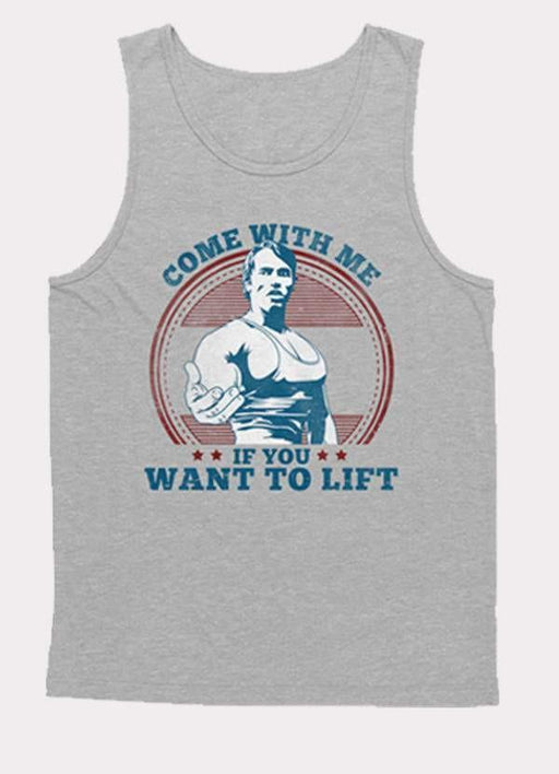 Adeel Javed T-SHIRT Small Arnold Schwarzenegger's "Come With Me If You Want To Lift" Tank Top