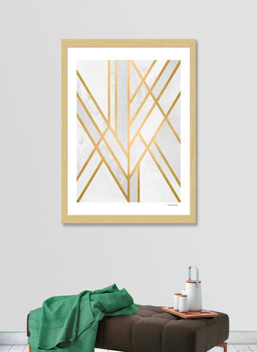 LUVD Framed Art Prints 8" x 11" / Black Art Deco Geometry  Frame