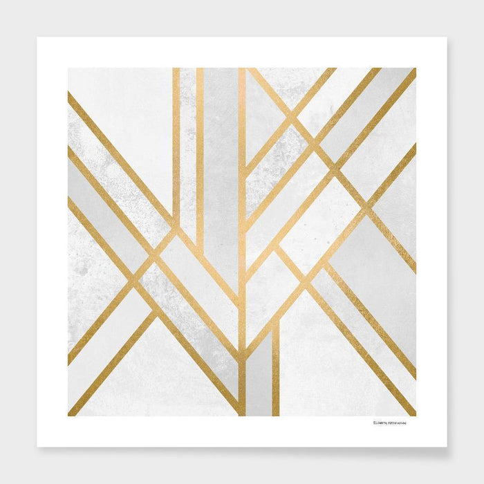 LUVD Framed Art Prints 8" x 11" / Black Art Deco Geometry  Frame