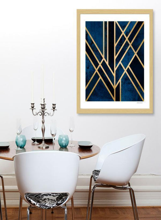 LUVD Framed Art Prints 8" x 11" / Black Art Deco Midnight Frame