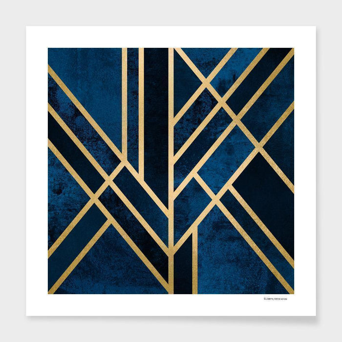 LUVD Framed Art Prints 8" x 11" / Black Art Deco Midnight Frame