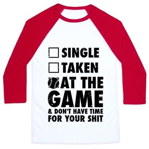 Virgin Teez  Baseball Tee Unisex Classic Baseball Tee / x-small / White/Red AT THE GAME & DON'T HAVE TIME FOR YOUR SHIT (BASEBALL) UNISEX CLASSIC BASEBALL TEE