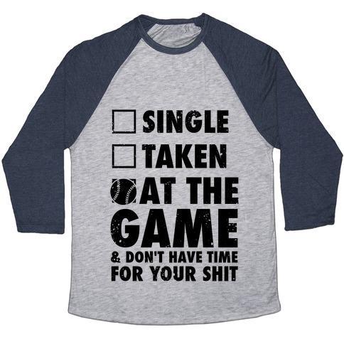Virgin Teez  Baseball Tee Unisex Tri-Blend Baseball Tee / small / Athletic Gray / Navy AT THE GAME & DON'T HAVE TIME FOR YOUR SHIT (BASEBALL) UNISEX TRI-BLEND BASEBALL TEE