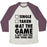 Virgin Teez  Baseball Tee Unisex Tri-Blend Baseball Tee / small / Oatmeal / Maroon AT THE GAME & DON'T HAVE TIME FOR YOUR SHIT (BASEBALL) UNISEX TRI-BLEND BASEBALL TEE
