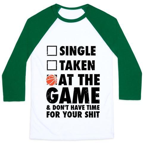 Virgin Teez  Baseball Tee Unisex Classic Baseball Tee / x-small / White/Dark Green AT THE GAME & DON'T HAVE TIME FOR YOUR SHIT (BASKETBALL) UNISEX CLASSIC BASEBALL TEE