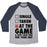 Virgin Teez  Baseball Tee Unisex Tri-Blend Baseball Tee / small / Athletic Gray / Navy AT THE GAME & DON'T HAVE TIME FOR YOUR SHIT (BASKETBALL) UNISEX TRI-BLEND BASEBALL TEE