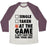 Virgin Teez  Baseball Tee Unisex Tri-Blend Baseball Tee / small / Oatmeal / Maroon AT THE GAME & DON'T HAVE TIME FOR YOUR SHIT (BASKETBALL) UNISEX TRI-BLEND BASEBALL TEE