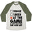 Virgin Teez  Baseball Tee Unisex Tri-Blend Baseball Tee / small / Oatmeal / Moss AT THE GAME & DON'T HAVE TIME FOR YOUR SHIT (BASKETBALL) UNISEX TRI-BLEND BASEBALL TEE