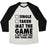 Virgin Teez  Baseball Tee Unisex Tri-Blend Baseball Tee / small / Oatmeal / Black AT THE GAME & DON'T HAVE TIME FOR YOUR SHIT (FOOTBALL) UNISEX TRI-BLEND BASEBALL TEE
