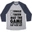 Virgin Teez  Baseball Tee Unisex Tri-Blend Baseball Tee / small / Athletic Gray / Navy AT THE GAME & DON'T HAVE TIME FOR YOUR SHIT (FOOTBALL) UNISEX TRI-BLEND BASEBALL TEE