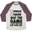 Virgin Teez  Baseball Tee Unisex Tri-Blend Baseball Tee / small / Oatmeal / Maroon AT THE GAME & DON'T HAVE TIME FOR YOUR SHIT (FOOTBALL) UNISEX TRI-BLEND BASEBALL TEE