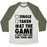 Virgin Teez  Baseball Tee Unisex Tri-Blend Baseball Tee / small / Oatmeal / Moss AT THE GAME & DON'T HAVE TIME FOR YOUR SHIT (FOOTBALL) UNISEX TRI-BLEND BASEBALL TEE