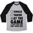 Virgin Teez  Baseball Tee Unisex Tri-Blend Baseball Tee / small / Athletic Gray / Black AT THE GAME & DON'T HAVE TIME FOR YOUR SHIT (SOCCER) UNISEX TRI-BLEND BASEBALL TEE