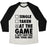 Virgin Teez  Baseball Tee Unisex Tri-Blend Baseball Tee / small / Oatmeal / Black AT THE GAME & DON'T HAVE TIME FOR YOUR SHIT (SOCCER) UNISEX TRI-BLEND BASEBALL TEE