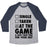 Virgin Teez  Baseball Tee Unisex Tri-Blend Baseball Tee / small / Athletic Gray / Navy AT THE GAME & DON'T HAVE TIME FOR YOUR SHIT (SOCCER) UNISEX TRI-BLEND BASEBALL TEE