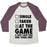 Virgin Teez  Baseball Tee Unisex Tri-Blend Baseball Tee / small / Oatmeal / Maroon AT THE GAME & DON'T HAVE TIME FOR YOUR SHIT (SOCCER) UNISEX TRI-BLEND BASEBALL TEE