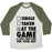 Virgin Teez  Baseball Tee Unisex Tri-Blend Baseball Tee / small / Oatmeal / Moss AT THE GAME & DON'T HAVE TIME FOR YOUR SHIT (SOCCER) UNISEX TRI-BLEND BASEBALL TEE