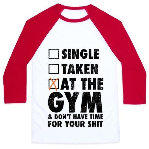Virgin Teez  Baseball Tee Unisex Classic Baseball Tee / x-small / White/Red AT THE GYM & DON'T HAVE TIME FOR YOUR SHIT UNISEX CLASSIC BASEBALL TEE