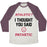 Virgin Teez  Baseball Tee Unisex Tri-Blend Baseball Tee / small / Oatmeal / Maroon ATHLETIC? I THOUGHT YOU SAID PATHETIC UNISEX TRI-BLEND BASEBALL TEE