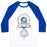 Virgin Teez  Baseball Tee Unisex Classic Baseball Tee / x-small / White/Blue AUM AND LOTUS UNISEX CLASSIC BASEBALL TEE
