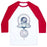 Virgin Teez  Baseball Tee Unisex Classic Baseball Tee / x-small / White/Red AUM AND LOTUS UNISEX CLASSIC BASEBALL TEE