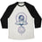 Virgin Teez  Baseball Tee Unisex Tri-Blend Baseball Tee / small / Oatmeal / Black AUM AND LOTUS UNISEX TRI-BLEND BASEBALL TEE