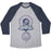 Virgin Teez  Baseball Tee Unisex Tri-Blend Baseball Tee / small / Athletic Gray / Navy AUM AND LOTUS UNISEX TRI-BLEND BASEBALL TEE