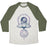 Virgin Teez  Baseball Tee Unisex Tri-Blend Baseball Tee / small / Oatmeal / Moss AUM AND LOTUS UNISEX TRI-BLEND BASEBALL TEE