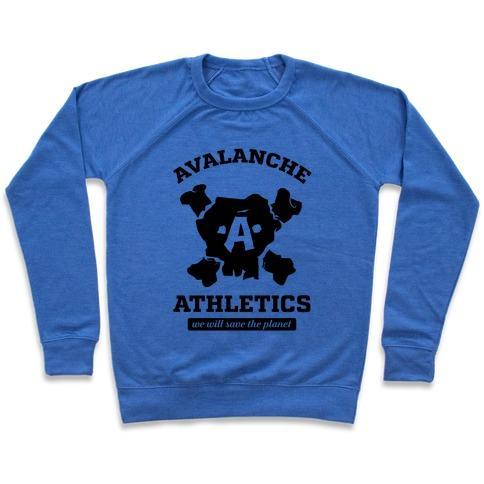 Virgin Teez  Pullover Crewneck Sweatshirt / x-small / Heathered Blue AVALANCHE ATHLETICS CREWNECK SWEATSHIRT