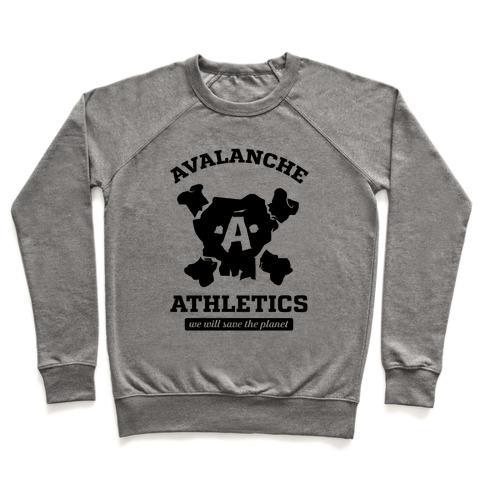 Virgin Teez  Pullover Crewneck Sweatshirt / x-small / Heathered Gray AVALANCHE ATHLETICS CREWNECK SWEATSHIRT
