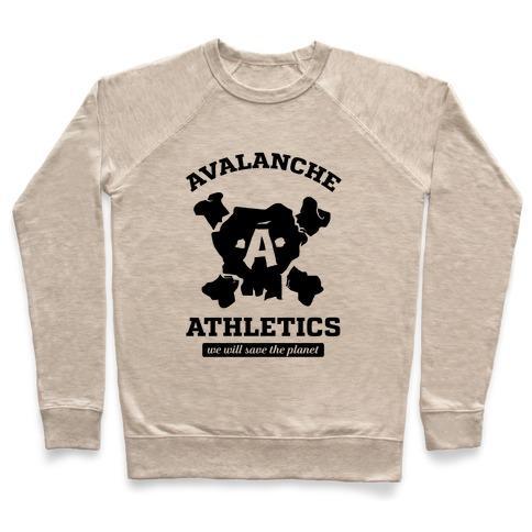 Virgin Teez  Pullover Crewneck Sweatshirt / x-small / Heathered Oatmeal AVALANCHE ATHLETICS CREWNECK SWEATSHIRT