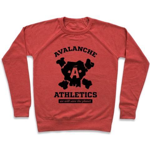 Virgin Teez  Pullover Crewneck Sweatshirt / x-small / Heathered Red AVALANCHE ATHLETICS CREWNECK SWEATSHIRT