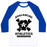 Virgin Teez  Baseball Tee Unisex Classic Baseball Tee / x-small / White/Blue AVALANCHE ATHLETICS UNISEX CLASSIC BASEBALL TEE