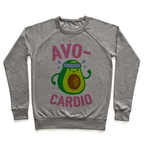 Virgin Teez  Pullover Crewneck Sweatshirt / x-small / Heathered Gray AVOCARDIO CREWNECK SWEATSHIRT