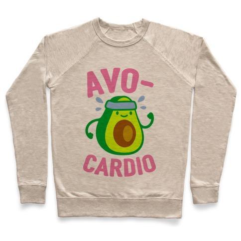 Virgin Teez  Pullover Crewneck Sweatshirt / x-small / Heathered Oatmeal AVOCARDIO CREWNECK SWEATSHIRT