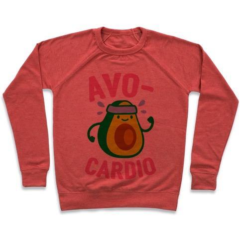 Virgin Teez  Pullover Crewneck Sweatshirt / x-small / Heathered Red AVOCARDIO CREWNECK SWEATSHIRT