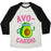Virgin Teez  Baseball Tee Unisex Tri-Blend Baseball Tee / small / Oatmeal / Black AVOCARDIO UNISEX TRI-BLEND BASEBALL TEE
