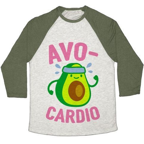 Virgin Teez  Baseball Tee Unisex Tri-Blend Baseball Tee / small / Oatmeal / Moss AVOCARDIO UNISEX TRI-BLEND BASEBALL TEE