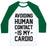 Virgin Teez  Baseball Tee Unisex Classic Baseball Tee / x-small / White/Dark Green AVOIDING HUMAN CONTACT IS MY CARDIO UNISEX CLASSIC BASEBALL TEE